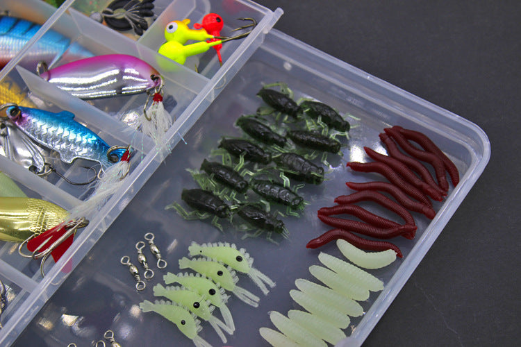 Load image into Gallery viewer, Fishing Gear Sequined Soft Bait Set
