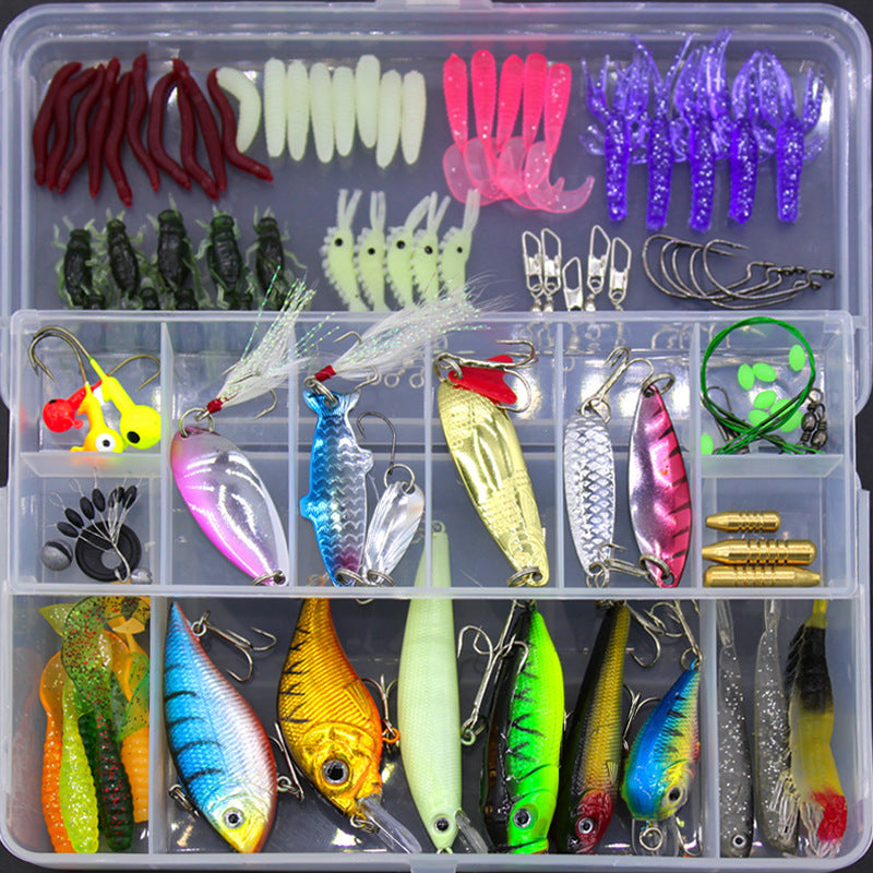 Load image into Gallery viewer, Fishing Gear Sequined Soft Bait Set
