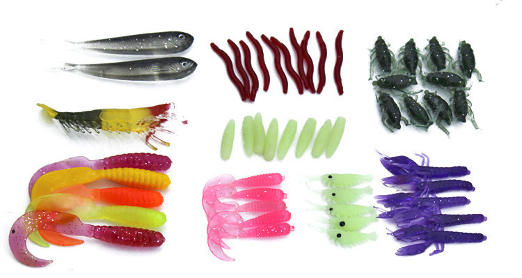 Load image into Gallery viewer, Fishing Gear Sequined Soft Bait Set
