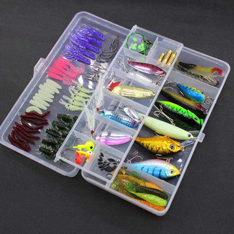 Load image into Gallery viewer, Fishing Gear Sequined Soft Bait Set
