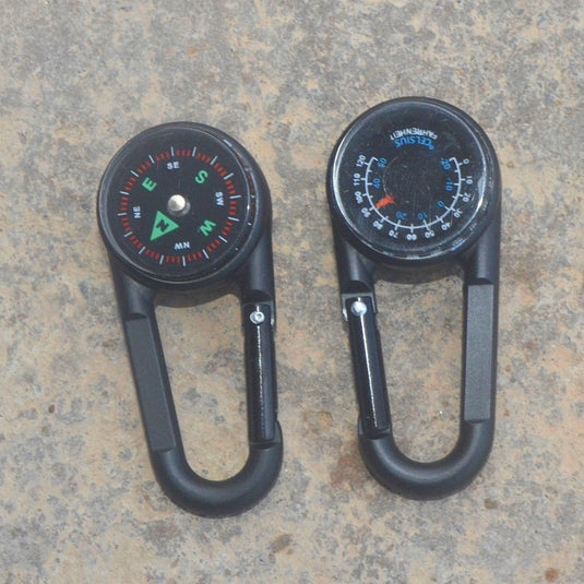 Outdoor Camping Double-sided Climbing Button Carabiner ''needle With Thermometer