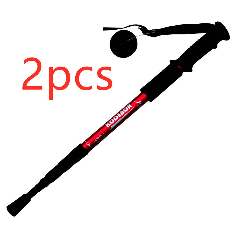 Load image into Gallery viewer, Three-section Four-section Straight Handle T Curved Handle Cane Crutches Hiking Stick
