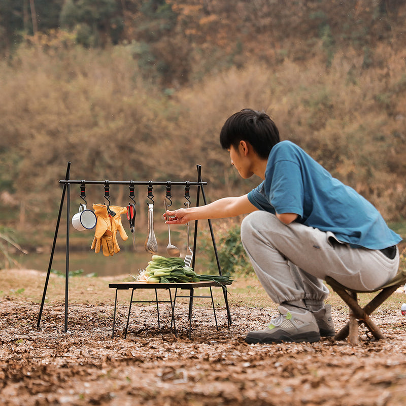 Load image into Gallery viewer, Outdoor Camping Aluminum Alloy Large Foldable Portable Clothes Drying Rack For Camping Travel Triangle
