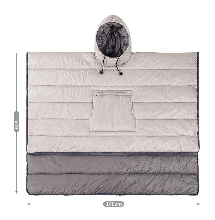 Load image into Gallery viewer, Portable Camping Quilt Warm Camping Sleeping Bag Travel Wearable Cloak
