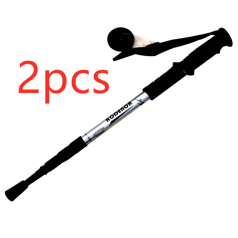 Load image into Gallery viewer, Three-section Four-section Straight Handle T Curved Handle Cane Crutches Hiking Stick
