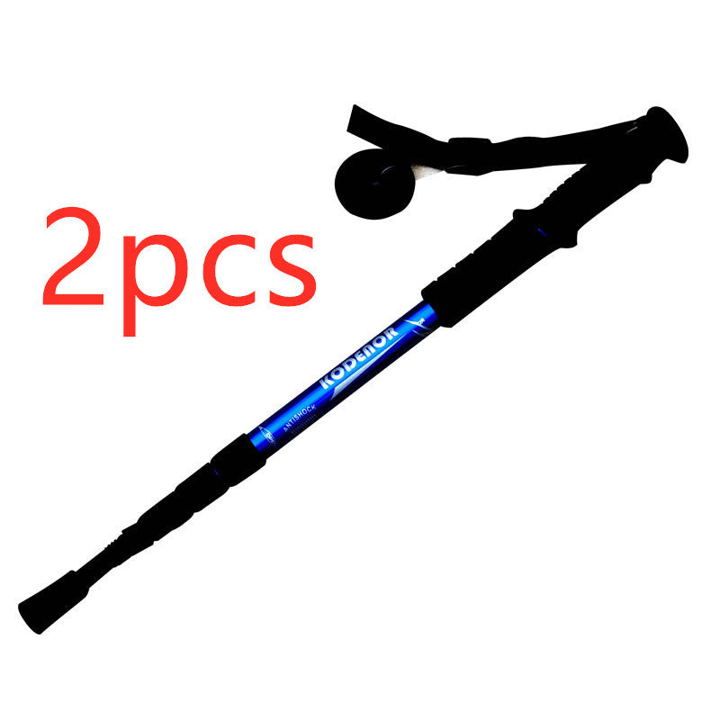 Load image into Gallery viewer, Three-section Four-section Straight Handle T Curved Handle Cane Crutches Hiking Stick
