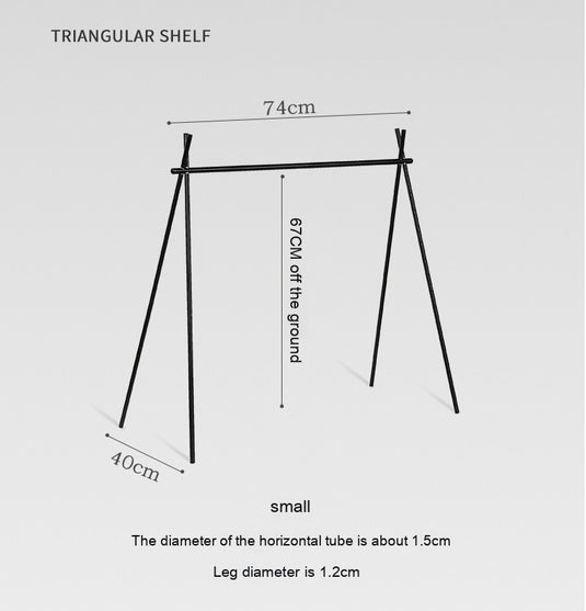 Outdoor Camping Aluminum Alloy Large Foldable Portable Clothes Drying Rack For Camping Travel Triangle