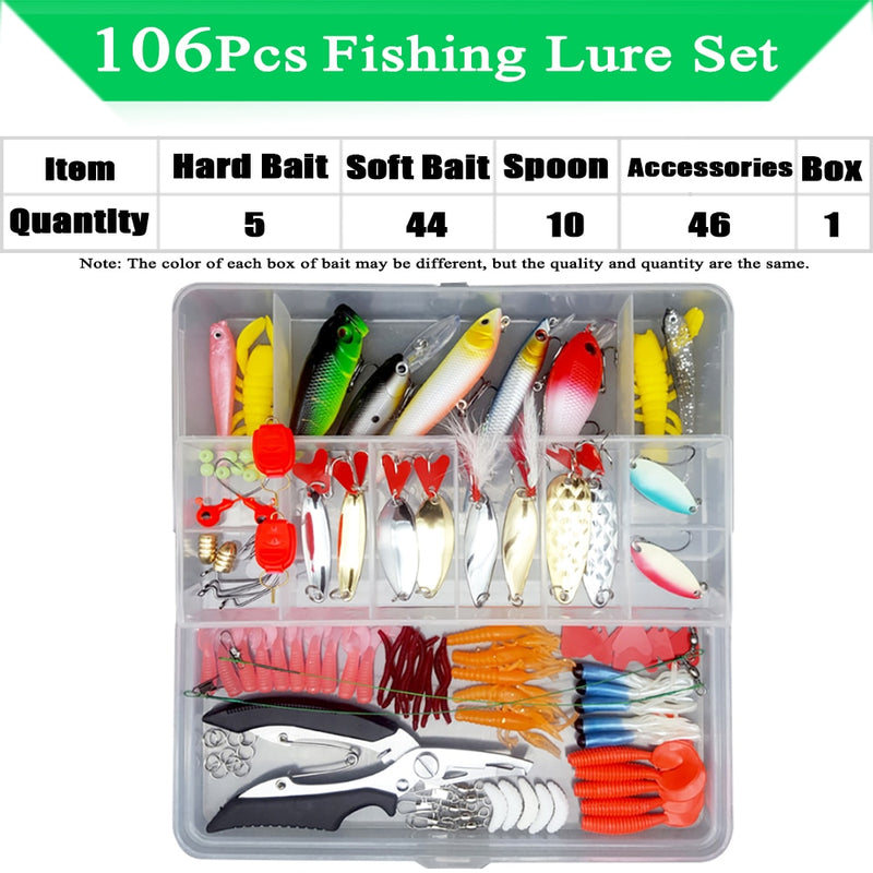 Load image into Gallery viewer, Fishing Lure Kit Soft and Hard Bait Set
