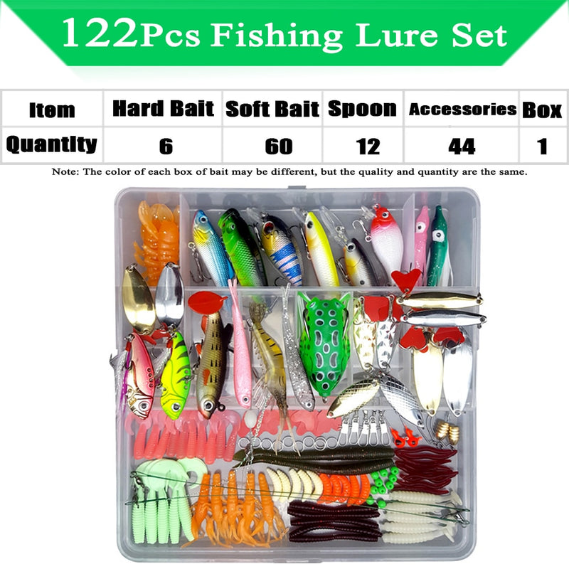 Load image into Gallery viewer, Fishing Lure Kit Soft and Hard Bait Set
