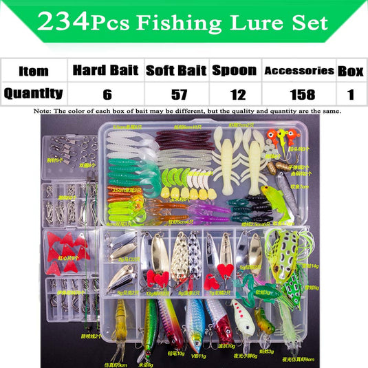 Fishing Lure Kit Soft and Hard Bait Set