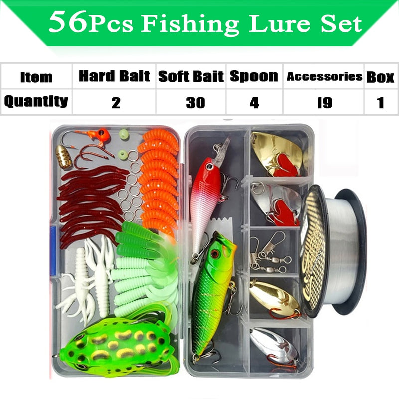 Load image into Gallery viewer, Fishing Lure Kit Soft and Hard Bait Set
