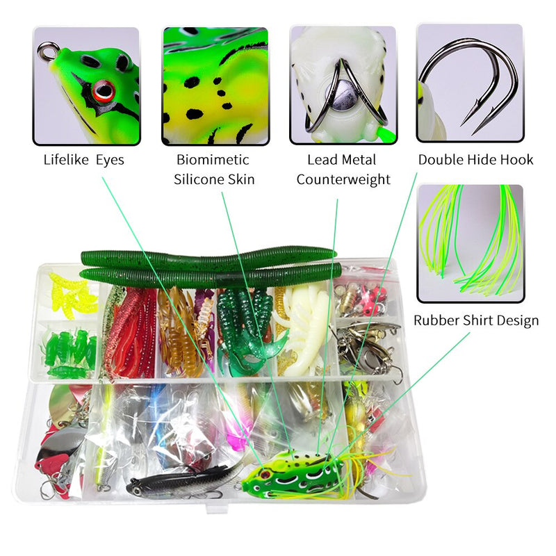 Load image into Gallery viewer, Fishing Lure Kit Soft and Hard Bait Set
